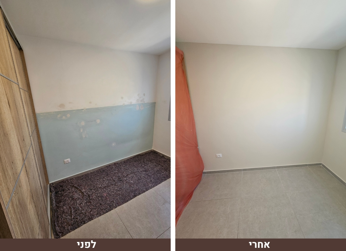דירה אחרי שוכרים — תיקוני שפכטל וצבע מלא